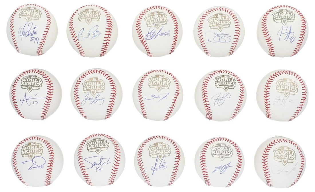 2012 San Francisco Giants Team Signed Baseballs Set with PSA Authentication: 2012 San Francisco Giants Team Signed Baseballs Set with PSA Authentication Presented is a 30-piece collection of official World Series Allen Selig baseball signed by members of the 2012 World Series