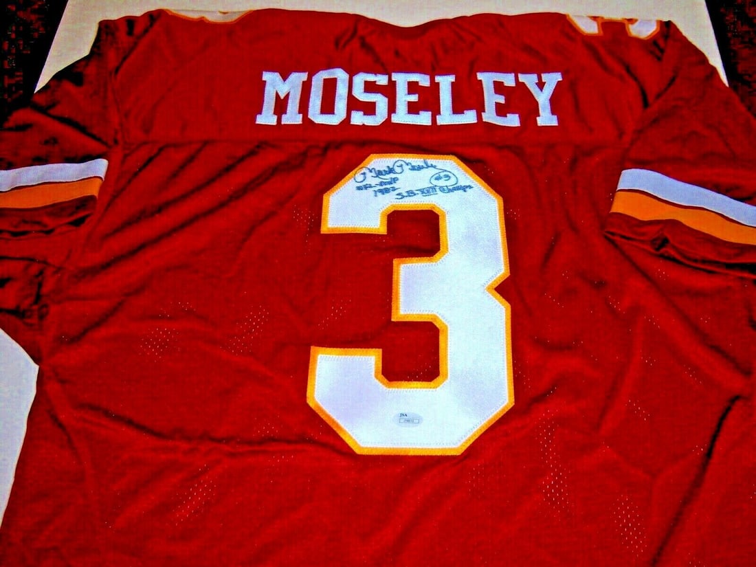 Mark Moseley Signed 1982 MVP Washington Redskins Jersey JSA: Mark Moseley Signed 1982 MVP Washington Redskins Jersey JSA This original jersey is a collectible piece from the 1982 NFL season, signed by Mark Moseley, the MVP of that year. The jersey, representing