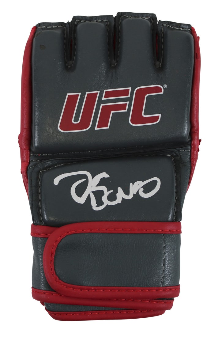 Jon Jones Signed Left Hand UFC Fight Glove BAS Certified Authentic: Jon Jones Signed Left Hand UFC Fight Glove BAS Certified Authentic This authentic left-hand UFC fight glove has been personally signed by Jon Jones, a prominent figure in Mixed Martial Arts (MMA). The