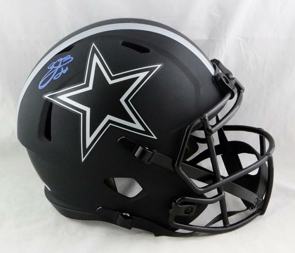 Emmitt Smith Signed Dallas Cowboys Eclipse Speed Helmet Beckett Auth: Emmitt Smith Signed Dallas Cowboys Eclipse Speed Helmet Beckett Auth This is an original full-size Dallas Cowboys Eclipse Speed helmet, personally signed by legendary player Emmitt Smith. The helmet f