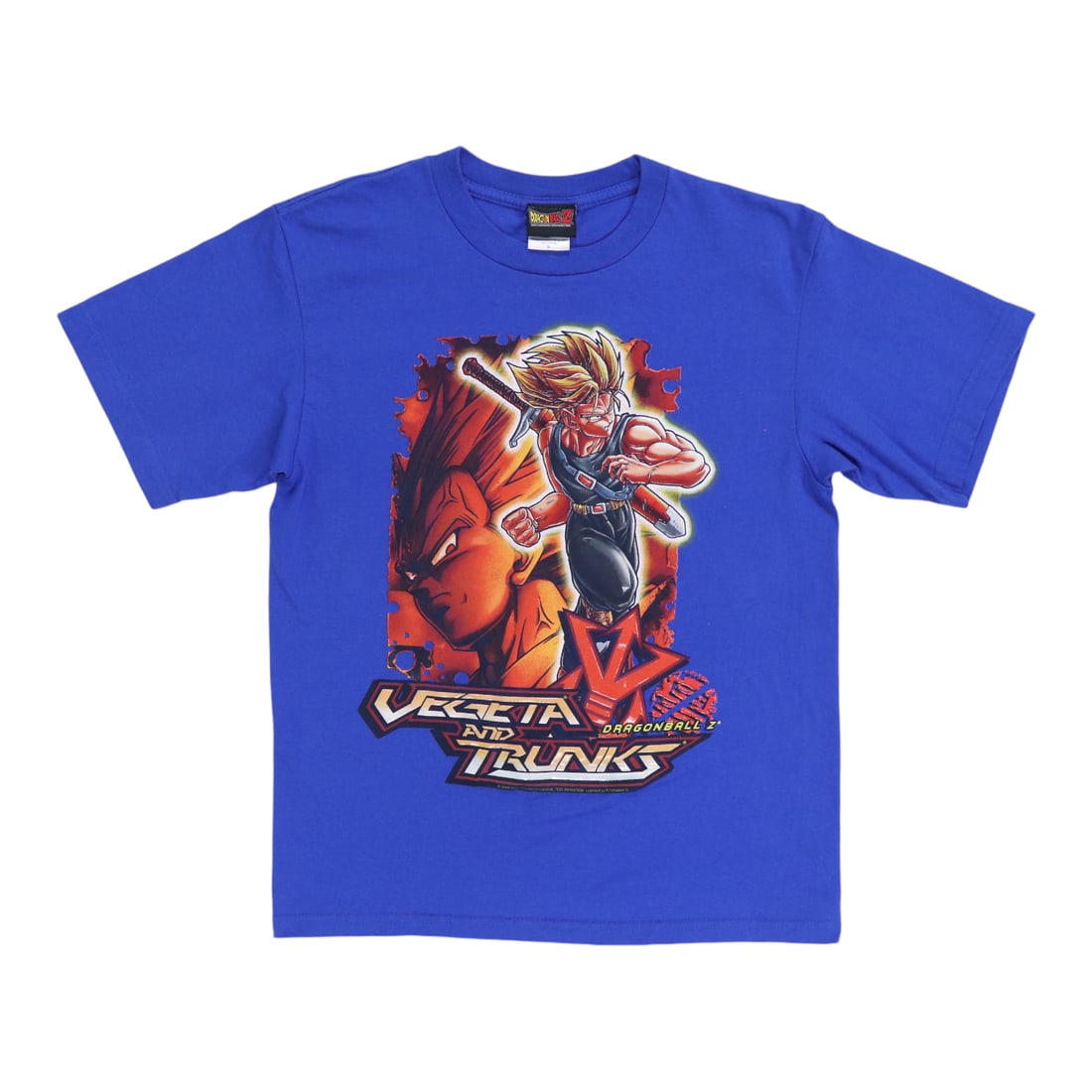 Vintage 2003 Dragon Ball Z Vegeta Trunks Youth Shirt Blue 100% Cotton: Vintage 2003 Dragon Ball Z Vegeta Trunks Youth Shirt Blue 100% Cotton This original vintage 2003 Dragon Ball Z Vegeta Trunks Youth Shirt is a must-have for any fan. Crafted from 100% cotton, this shir