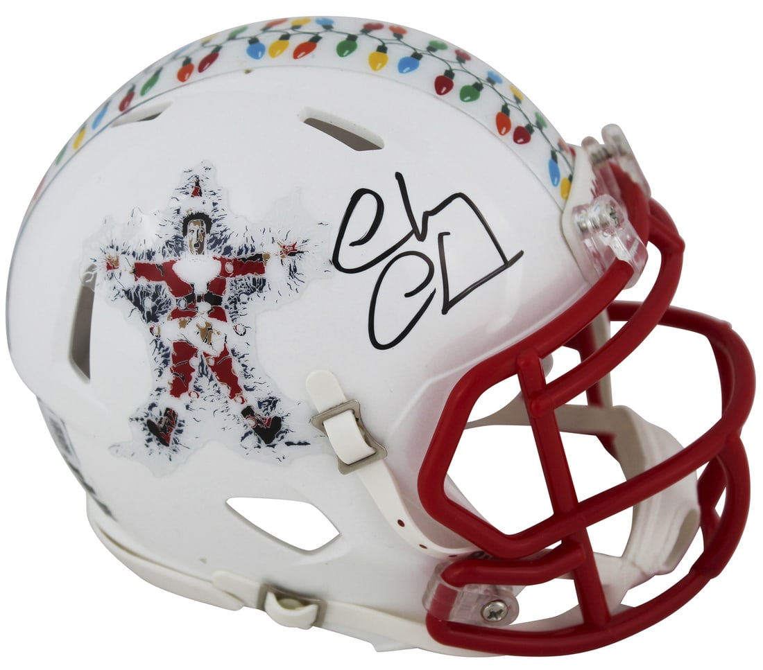 Chevy Chase Signed Christmas Vacation Mini Helmet BAS Authenticated: Chevy Chase Signed Christmas Vacation Mini Helmet BAS Authenticated This autographed white speed mini helmet has been personally signed by Chevy Chase, renowned for his role in National Lampoon's Chri