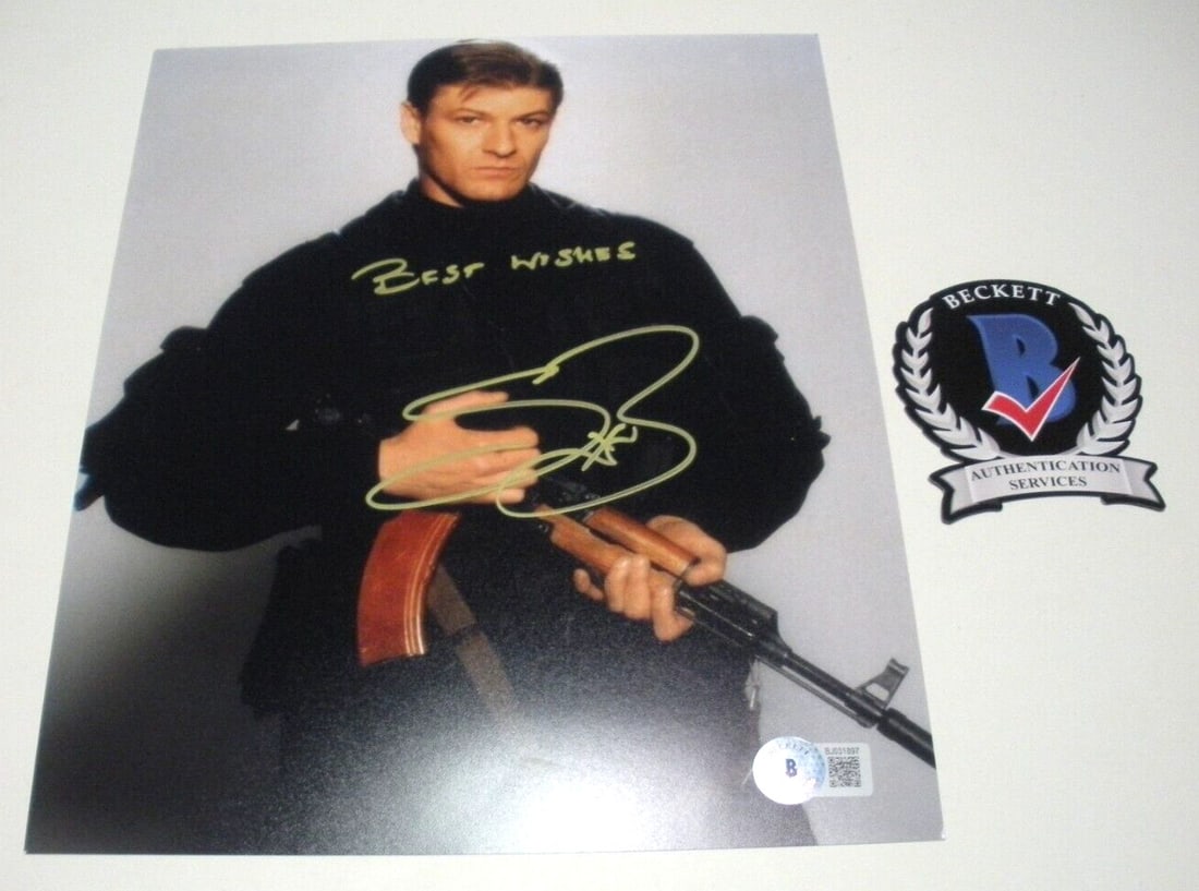 Sean Bean Signed 8x10 Photo Game of Thrones Lord of the Rings Beckett COA: Sean Bean Signed 8x10 Photo Game of Thrones Lord of the Rings Beckett COA This is an original 8x10 photograph signed by Sean Bean, known for his roles in both Game of Thrones and The Lord of the Rings