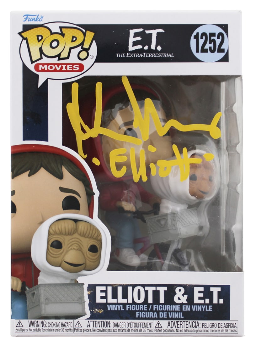 Henry Thomas E.T. Funko Pop Vinyl Figure Signed #1252 BAS Authenticated: Henry Thomas E.T. Funko Pop Vinyl Figure Signed #1252 BAS Authenticated This limited edition Funko Pop Vinyl Figure features Henry Thomas's autograph, personally signed with a yellow signature and ins