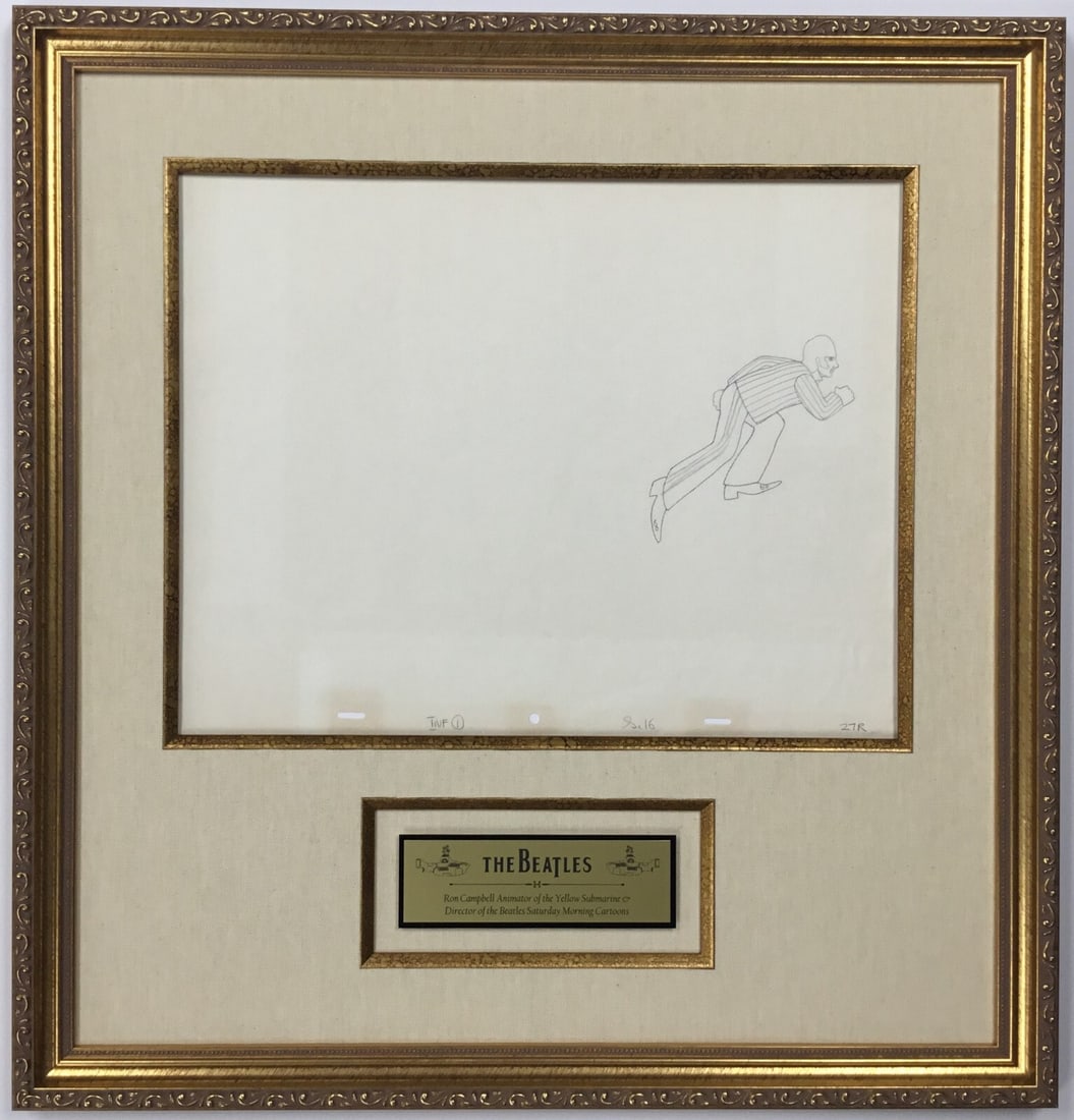 1968 Beatles Yellow Submarine Ringo Starr Production Drawing by Ron Campbell: 1968 Beatles Yellow Submarine Ringo Starr Production Drawing by Ron Campbell This original 1968 production drawing features Ringo Starr from the iconic Beatles animated film, Yellow Submarine. Created
