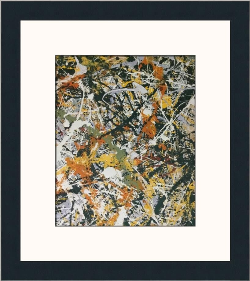 Jackson Pollock No.3 Tiger Custom Framed Print 16 x 13: Jackson Pollock No.3 Tiger Custom Framed Print 16 x 13 Discover the striking beauty of Jackson Pollock's "No.3 Tiger," presented as a custom framed print that enhances any art collection. This reprodu