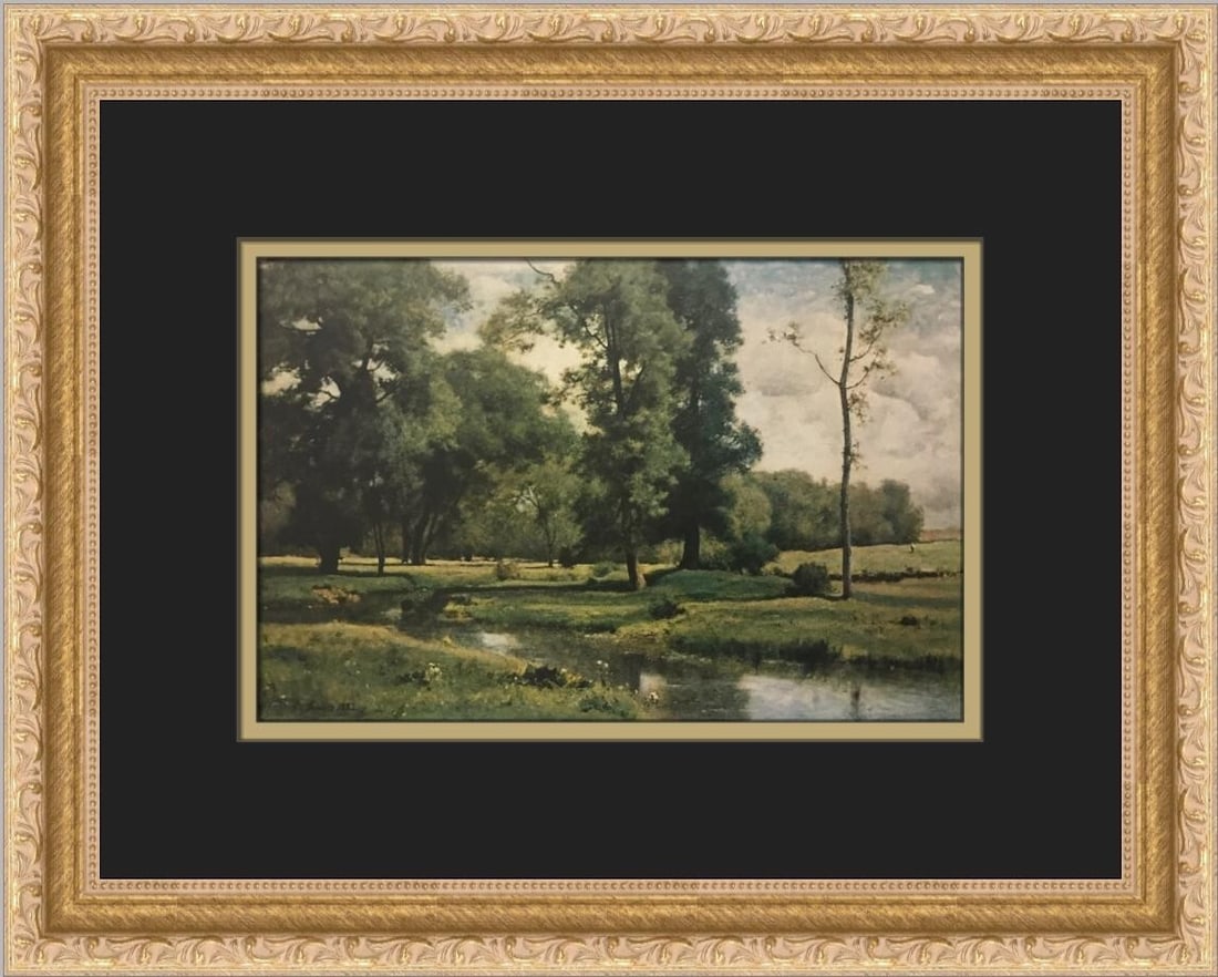 George Inness June Custom Framed Art Print 12 x 15 Landscape: George Inness June Custom Framed Art Print 12 x 15 Landscape This exquisite custom framed print titled 'June' is a stunning piece by artist George Inness, exemplifying the Impressionism Realism style.