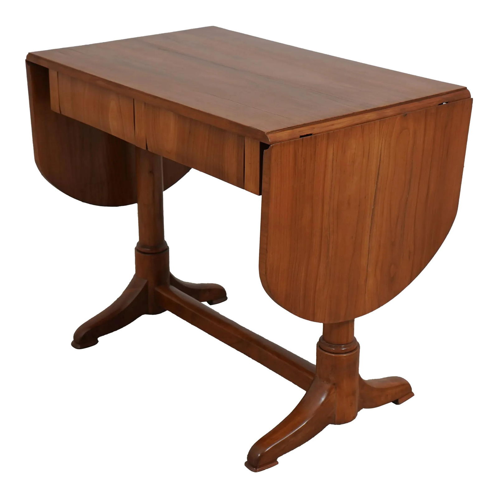 Antique Biedermeier Dropleaf Console Table C.1820-1860: Antique Biedermeier Dropleaf Console Table C.1820-1860 This exquisite Antique Biedermeier Dropleaf Console Table dates back to the period of 1820-1860 and features a stunning French polished finish. T