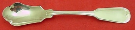 Frank Smith Sterling Silver Fiddle Thread Relish Scoop 5 3/4 Inch: Frank Smith Sterling Silver Fiddle Thread Relish Scoop 5 3/4 Inch This exquisite relish scoop, crafted by Frank Smith, features the elegant Fiddle Thread pattern. Made entirely of sterling silver, thi