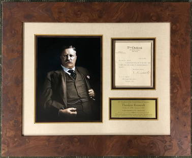 Theodore Roosevelt Signed Outlook Letter Custom Framed 29 x 20 JSA LOA: Theodore Roosevelt Signed Outlook Letter Custom Framed 29 x 20 JSA LOA This remarkable piece features a signed letter from President Theodore Roosevelt, showcasing his historic contributions. The lett