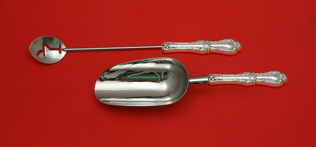 Frank Smith Countess Sterling Silver Custom Bar Set 2pc 11in Spoon 9in Scoop: Frank Smith Countess Sterling Silver Custom Bar Set 2pc 11in Spoon 9in Scoop Introducing the Countess by Frank Smith Sterling Silver Bar Set, a stunning custom-made serving piece perfect for any cockt