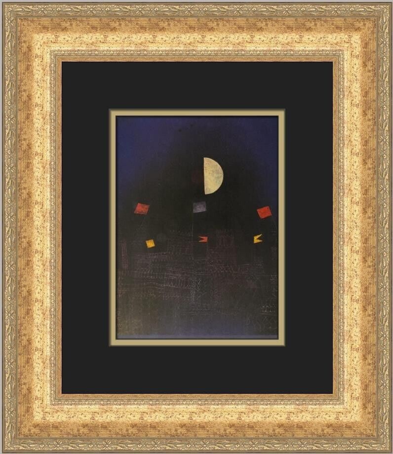 Paul Klee Flagged Town Custom Framed Print 17x15 Cubism Art: Paul Klee Flagged Town Custom Framed Print 17x15 Cubism Art This stunning custom framed print titled "Flagged Town" by Paul Klee showcases a blend of Cubism, Expressionism, and Surrealism. Measuring 1