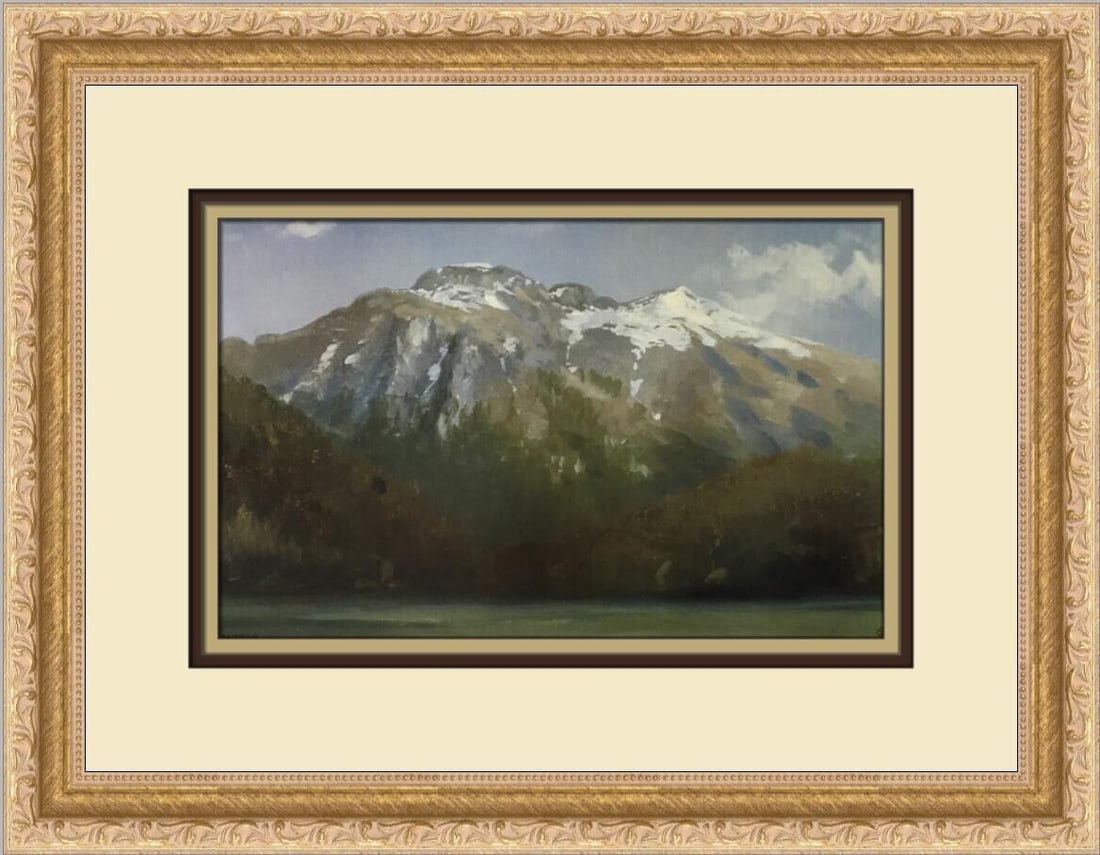 Thomas Kinkade Alaska Mountains Custom Framed Art Print 16 x 12: Thomas Kinkade Alaska Mountains Custom Framed Art Print 16 x 12 This stunning custom framed print titled 'Alaska Mountains' by renowned artist Thomas Kinkade captures the beauty of the Alaskan landsca