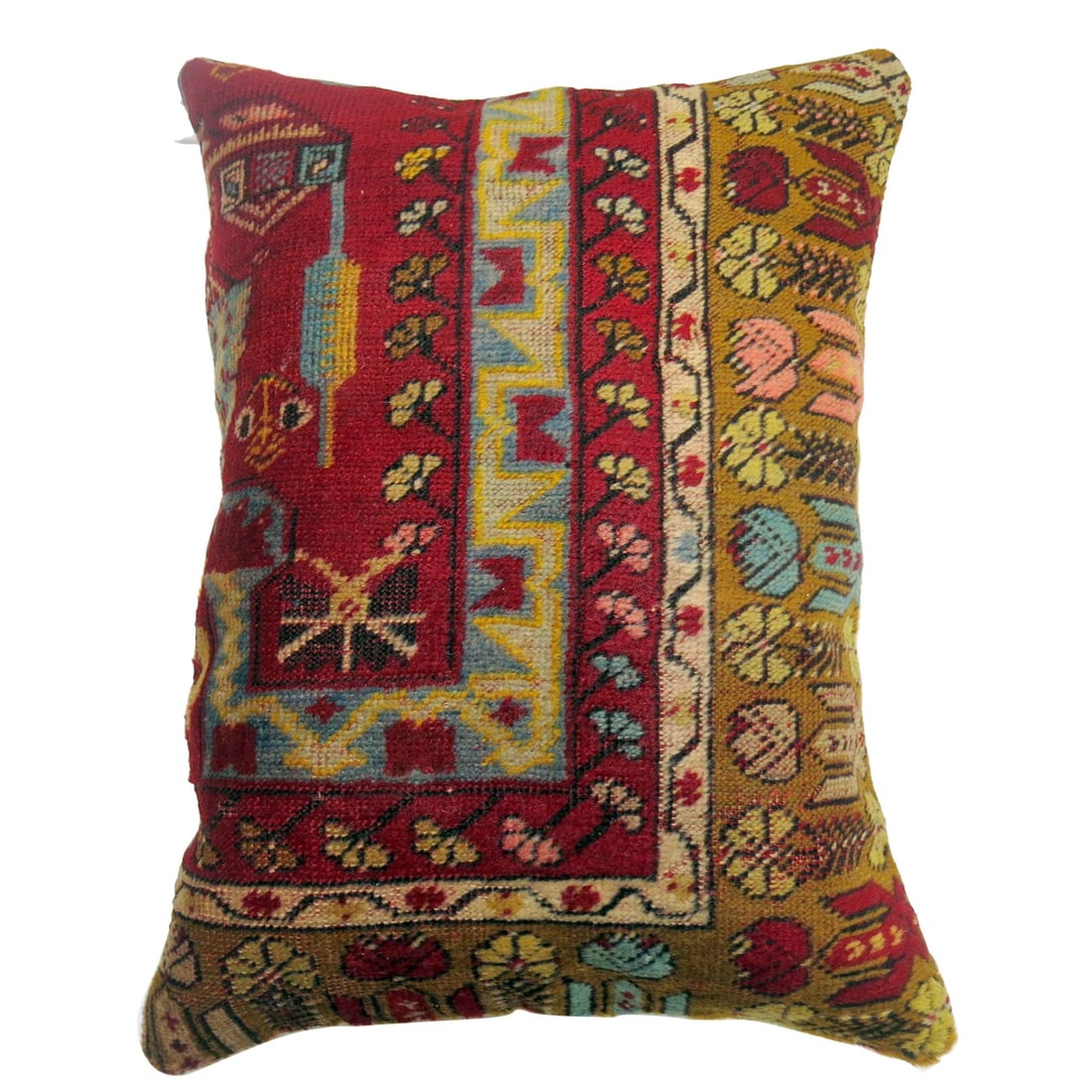 Bohemian Antique Turkish Prayer Rug Border Pillow 17 x 23: Bohemian Antique Turkish Prayer Rug Border Pillow 17 x 23 Add a touch of bohemian elegance to your space with this Large Colorful Turkish Rug Border Pillow. Crafted from an antique Turkish prayer rug,