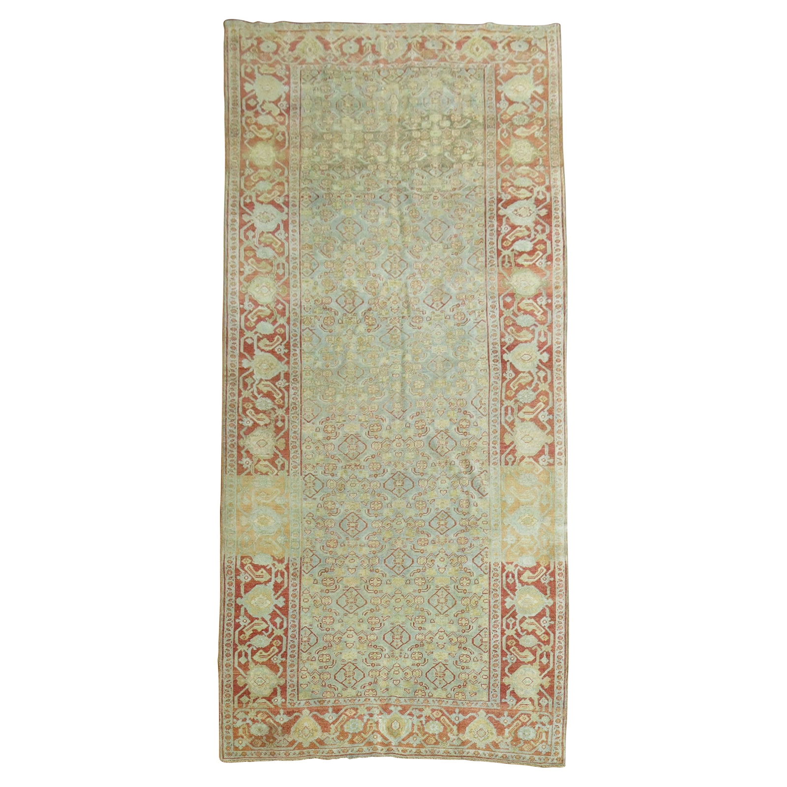 Circa 1920 Persian Antique Bidjar Hand-Knotted Wool Gallery Rug: Circa 1920 Persian Antique Bidjar Hand-Knotted Wool Gallery Rug This exquisite Decorative Persian Antique Bidjar Gallery Rug, manufactured circa 1920, showcases the artistry of hand-knotting in luxuri