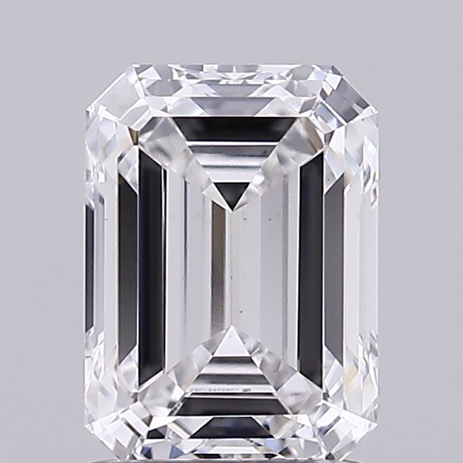 IGI Certified Lab-Grown Emerald Cut Diamond 1.42ct E VVS2: IGI Certified Lab-Grown Emerald Cut Diamond 1.42ct E VVS2 This exquisite loose diamond features an elegant emerald cut, weighing 1.42 carats. The diamond is lab-grown, ensuring it is a real, non-mined