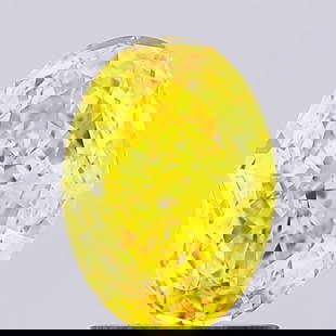 Loose Diamond - OVAL 1.4ct Fancy Vivid Yellow VS1: Loose Diamond - OVAL 1.4ct Fancy Vivid Yellow VS1 Source: This is a real non-mined Diamond that has been grown in a lab Shape: OVAL Carats: 1.4 Color: Fancy Vivid Yellow Certification: IGI Video:
