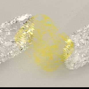 Loose Diamond - CUSHION BRILLIANT 0.88ct Fancy Intense Yellow VS1: Loose Diamond - CUSHION BRILLIANT 0.88ct Fancy Intense Yellow VS1 Source: This is a real non-mined Diamond that has been grown in a lab Shape: CUSHION BRILLIANT Carats: 0.88 Color: Fancy Intense