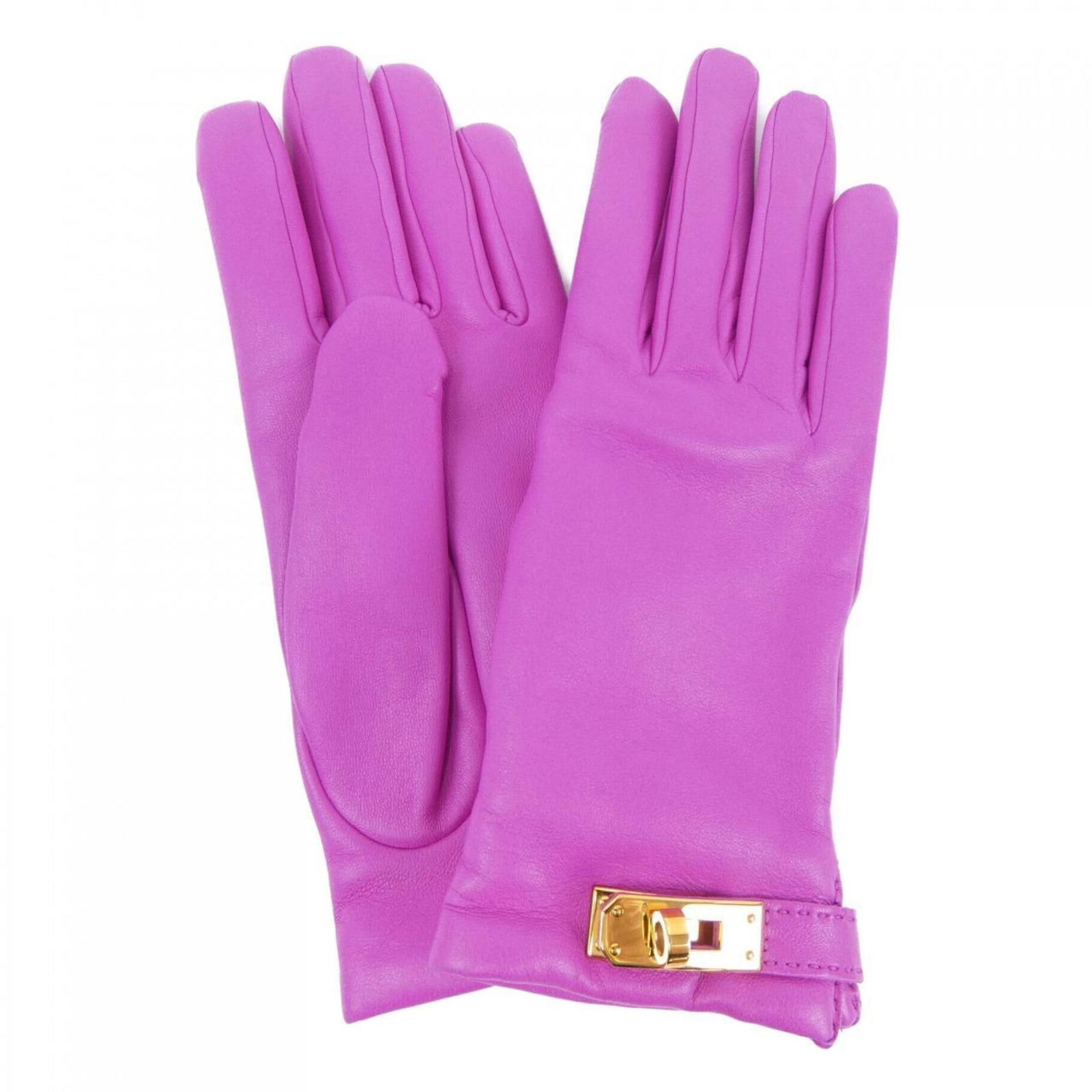 Hermes Pink Cashmere Leather Gloves for Women: Hermes Pink Cashmere Leather Gloves for Women Stay warm and stylish with these luxurious Hermes gloves, designed specifically for women. Crafted from a premium blend of cashmere leather and lambskin,