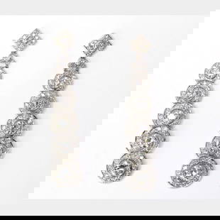 15.90 Ct Diamond Earrings in Platinum with 8.25 Ct Diamonds: 15.90 Ct Diamond Earrings in Platinum with 8.25 Ct Diamonds Exquisite 15.90 Ct Diamond Earrings crafted in luxurious platinum, featuring a total of 8.25 Ct of diamonds set in the mounting. The