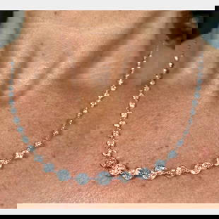 Stunning 8.03 Ct Platinum Diamond by the Yard Necklace 18.5 inches: Stunning 8.03 Ct Platinum Diamond by the Yard Necklace 18.5 inches This exquisite Platinum Diamond by the Yard Necklace features a stunning total diamond weight of 8.03 Ct, showcasing 33 sparkling