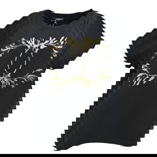 Chanel Short Sleeve T-shirt Top Black 100% Cotton Vintage #XL: Chanel Short Sleeve T-shirt Top Black 100% Cotton Vintage #XL Elevate your casual wardrobe with this vintage Chanel short sleeve T-shirt. Crafted from 100% cotton, this black basic tee features a