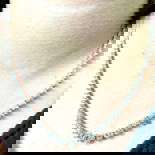 14K White Gold Riviera Necklace 9.25 Ct Diamonds 17 Inches: 14K White Gold Riviera Necklace 9.25 Ct Diamonds 17 Inches This stunning Riviera necklace features 14K white gold and is set with a remarkable total of 153 diamonds, weighing approximately 9.25 ct.