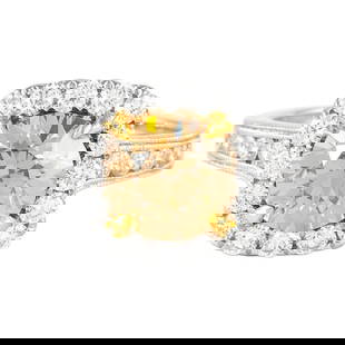 2.93ct Fancy Dark Yellow Brown Diamond Halo Ring 18k Gold Size 6.25 GIA Certified: 2.93ct Fancy Dark Yellow Brown Diamond Halo Ring 18k Gold Size 6.25 GIA Certified This exquisite ring features a stunning 2.93 carat GIA certified Fancy Dark Yellow Brown diamond at its center,