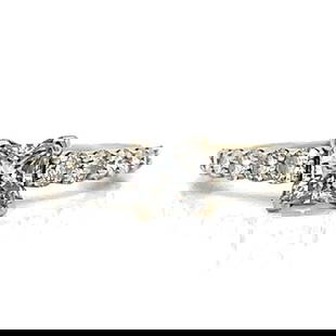 14K White Gold 1.35 Ct. Diamond Ring GIA Certified F VVS2: 14K White Gold 1.35 Ct. Diamond Ring GIA Certified F VVS2 This exquisite 14k white gold diamond ring showcases a stunning GIA Certified 0.75 Ct. princess-cut diamond, featuring a F color and VVS2
