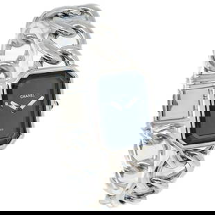 Chanel Premiere Quartz Watch Silver Stainless Steel Black Dial: Chanel Premiere Quartz Watch Silver Stainless Steel Black Dial The Chanel Premiere Quartz Watch is a stunning piece combining elegance and functionality. This classic wristwatch features a sleek