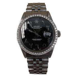 Rolex Datejust 36 Custom Arabic Dial Diamond Bezel Automatic 16030