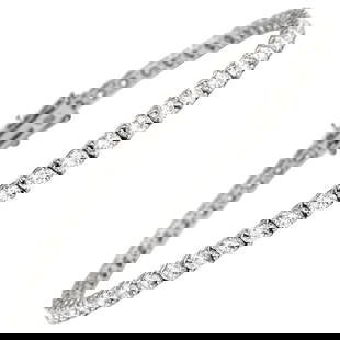 4.85ct VVS1 Diamond Tennis Bracelet 18k White Gold 7in: 4.85ct VVS1 Diamond Tennis Bracelet 18k White Gold 7in This exquisite 4.85ct Diamond D VVS1 Tennis Bracelet is a stunning piece crafted from 18k white gold. Featuring 62 round brilliant diamonds,