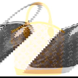 Louis Vuitton Monogram Lockit Tote Handbag M40102 Brown Canvas: Louis Vuitton Monogram Lockit Tote Handbag M40102 Brown Canvas The Louis Vuitton Monogram Lockit Handbag (M40102) is a stylish medium-sized tote that combines elegance with practicality. Crafted