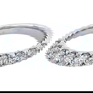 1.12ct Round Diamond Half Eternity Band 18k White Gold Size 6.25 Resizable: 1.12ct Round Diamond Half Eternity Band 18k White Gold Size 6.25 Resizable This exquisite 1.12ct Round Diamond Eternity Half Band is crafted in luxurious 18k white gold. Featuring nine round