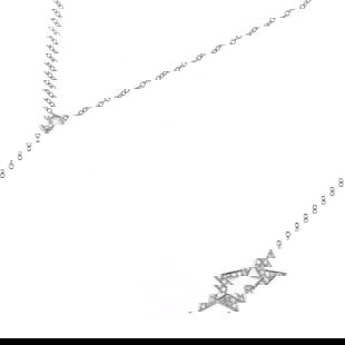 Tiffany & Co. Platinum Diamond Lariat Star Necklace with Pendant: Tiffany & Co. Platinum Diamond Lariat Star Necklace with Pendant This exquisite necklace from Tiffany & Co. features a stunning lariat design crafted from high-quality platinum with a polished