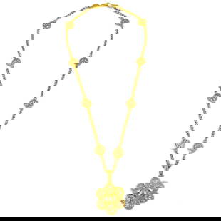 Chanel 95A Gold-Plated Round Charm Pendant Necklace: Chanel 95A Gold-Plated Round Charm Pendant Necklace This exquisite Chanel Gold Pendant Necklace from the 95A collection features a charming round pendant, elegantly crafted in gold-plated metal.