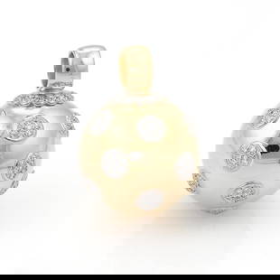 J.Yanis 18k Yellow Gold Diamond Disco Ball Pendant: J.Yanis 18k Yellow Gold Diamond Disco Ball Pendant This stunning pendant by J. Yanis features an exquisite disco ball design crafted from 18k yellow gold with a high polished finish. The pendant