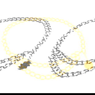 Chanel Gold Plated Medallion Charm Adjustable Chain Belt: Chanel Gold Plated Medallion Charm Adjustable Chain Belt Elevate your style with this exquisite Chanel Medallion Charm Chain Belt. Crafted from gold-plated material, this one-size belt features an