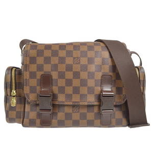 Louis Vuitton Reporter Melville Shoulder Bag Damier Canvas Leather Ebene