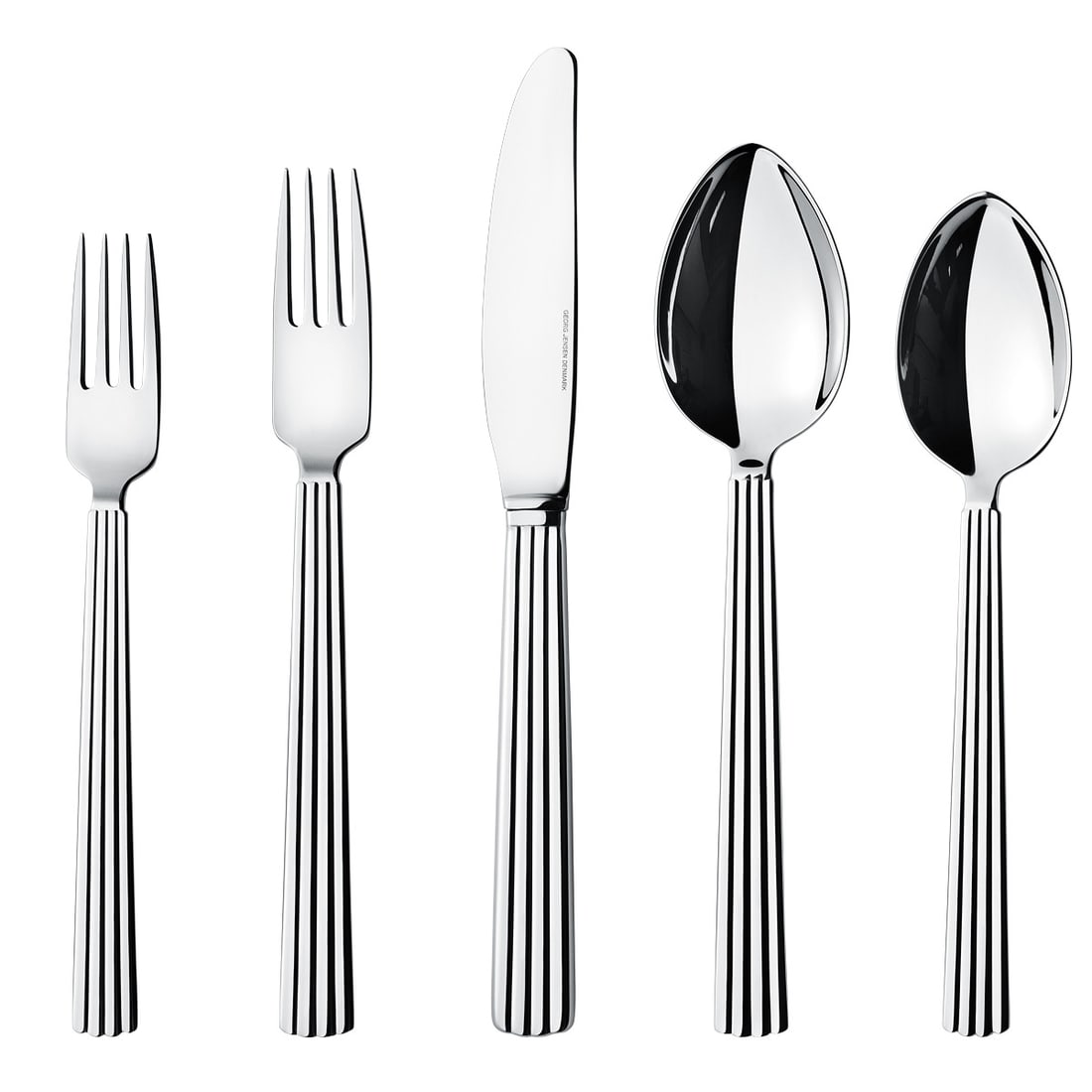 Georg Jensen Bernadotte Stainless Steel 20-Piece Set Service for 4: Georg Jensen Bernadotte Stainless Steel 20-Piece Set Service for 4 Elevate your dining experience with the Bernadotte by Georg Jensen Stainless Steel Service for 4 Set. This exquisite 20-piece set fea