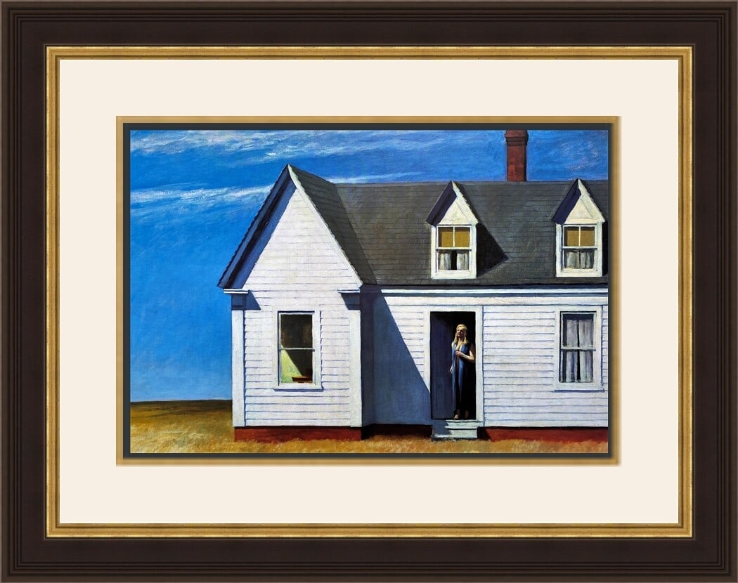 Edward Hopper High Noon Custom Framed Lithograph 21 x 26: Edward Hopper High Noon Custom Framed Lithograph 21 x 26 This stunning custom gallery framed print features Edward Hopper's iconic artwork "High Noon," showcasing a beautiful landscape in a realistic