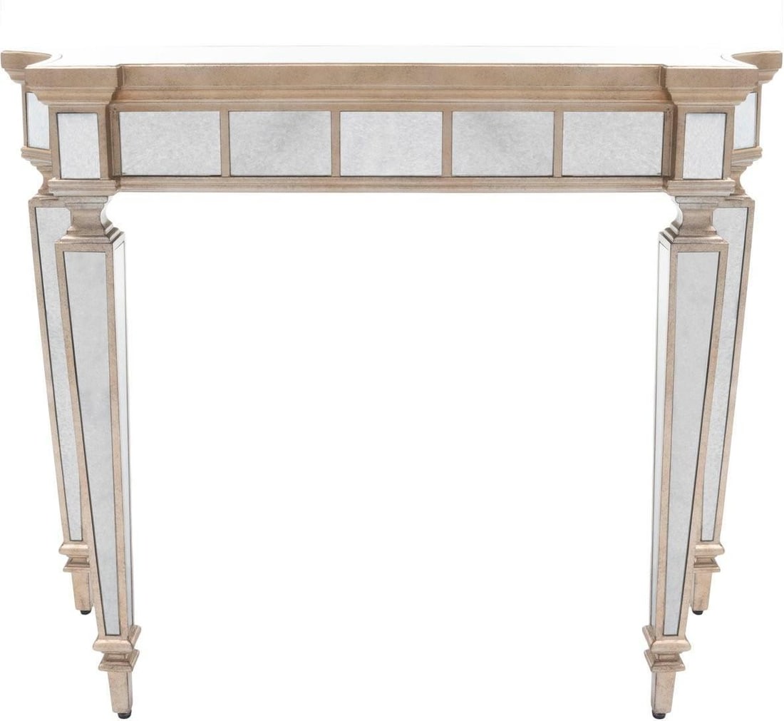 Butler Mirror-Inlay Console Table Vintage Style 40 x 13.25: Butler Mirror-Inlay Console Table Vintage Style 40 x 13.25 Enhance your living space with this exquisite Mirror-Inlay Console, designed to bring an elegant touch to any interior. Crafted in a stylish