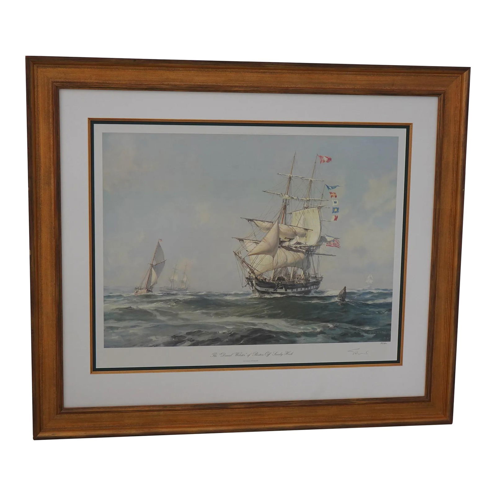 Daniel Wilson Artist Signed Boston Tall Ship Print 41w x 35h: Daniel Wilson Artist Signed Boston Tall Ship Print 41w x 35h This exquisite Boston Tall Ship print, created by artist Daniel Wilson, captures the vibrant essence of maritime heritage with stunning col