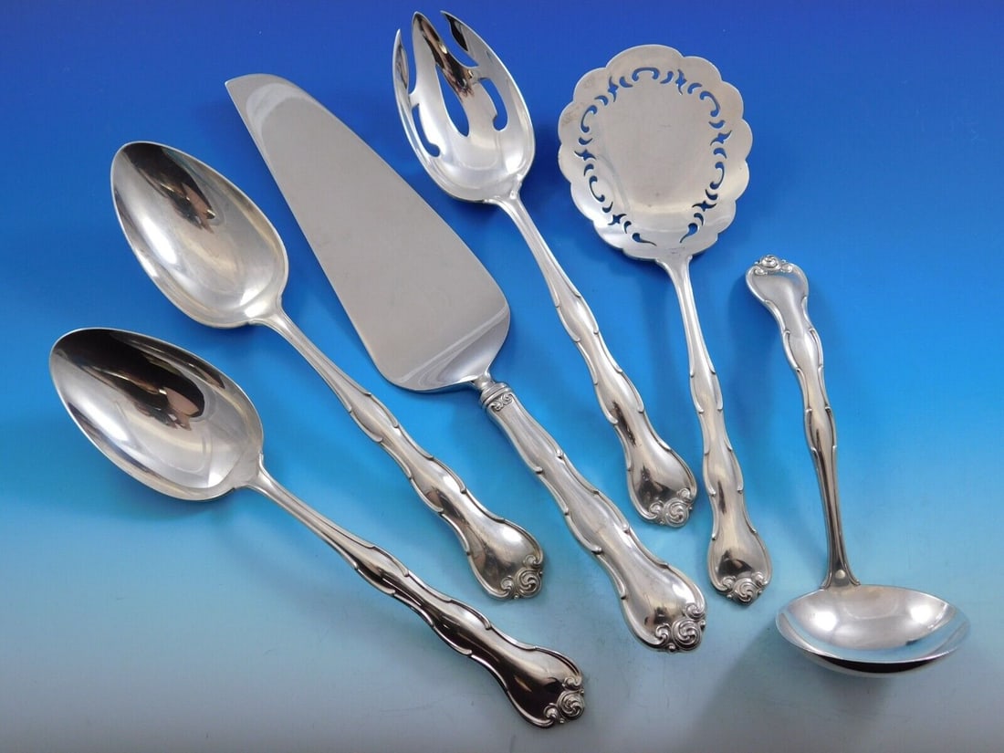 Gorham Rondo Sterling Silver 6-Piece Essential Serving Set: Gorham Rondo Sterling Silver 6-Piece Essential Serving Set Enhance your dining experience with the Rondo by Gorham Sterling Silver 6-piece Essential Serving Set. Crafted from high-quality sterling sil