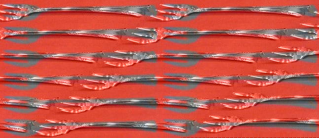 Gorham Greenbrier Sterling Silver Cocktail Fork Set 12 Pieces 5.5": Gorham Greenbrier Sterling Silver Cocktail Fork Set 12 Pieces 5.5" This exquisite 12-piece cocktail fork set by Gorham features the elegant Greenbrier pattern. Each fork measures 5 1/2 inches in