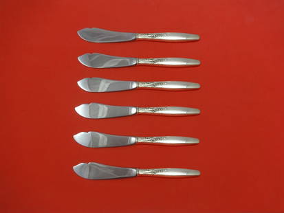 Lunt Summer Song Sterling Silver 6pc Trout Knife Set 7.5": Lunt Summer Song Sterling Silver 6pc Trout Knife Set 7.5" This exquisite 6-piece trout knife set features the elegant Summer Song pattern by Lunt. Each knife is custom made with a hollow handle