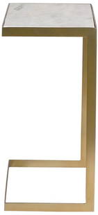 Antique Brass Minimalist Laguna Accent Table 25H 16.5W 12D: Antique Brass Minimalist Laguna Accent Table 25H 16.5W 12D Introducing the Stylish Minimalist Laguna Accent Table, a stunning piece that combines vintage charm with modern simplicity. Crafted with a
