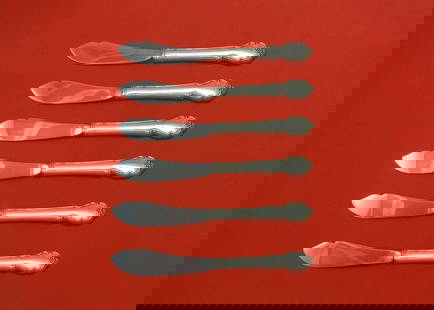 International Sterling Silver Breton Rose 6pc Trout Knife Set 7.5in: International Sterling Silver Breton Rose 6pc Trout Knife Set 7.5in Enhance your dining experience with this exquisite 6-piece trout knife set from International Sterling, featuring the elegant