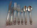 Wallace Grande Baroque Sterling Silver Flatware Set 42 Pieces Service for 6
