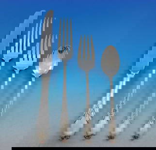 Towle Symphony Chased Sterling Silver Flatware Set for 8 - 34 Pieces: Towle Symphony Chased Sterling Silver Flatware Set for 8 - 34 Pieces This exquisite Symphony Chased flatware set by Towle is crafted from high-quality sterling silver and is designed to serve 8. The